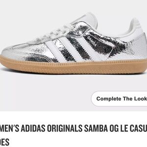 Adidas Samba OG Silver and White Sneakers
